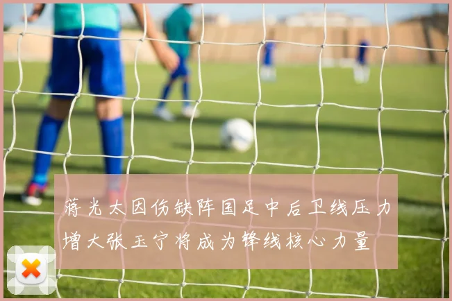 蒋光太因伤缺阵国足中后卫线压力增大张玉宁将成为锋线核心力量